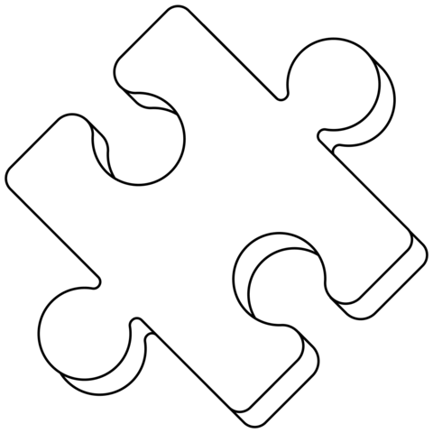 Puzzle Piece Emoji Coloring Page